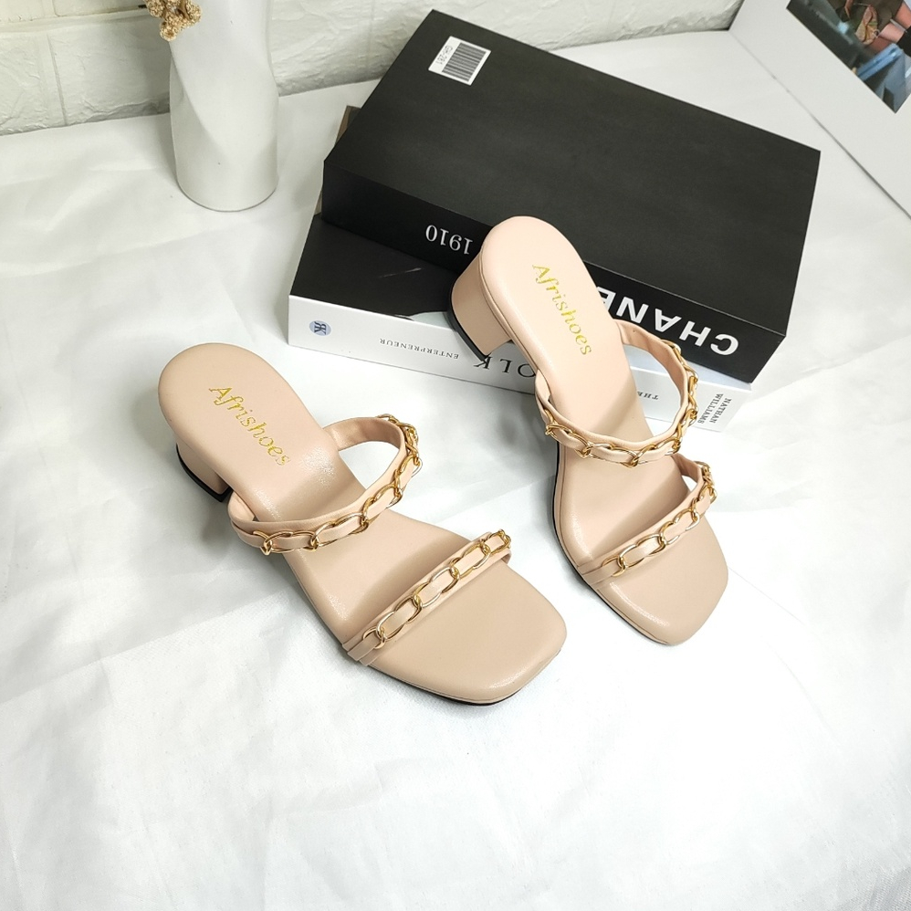 Afrishoes Sopia Sandal Heels Wanita Ban Dua 5cm