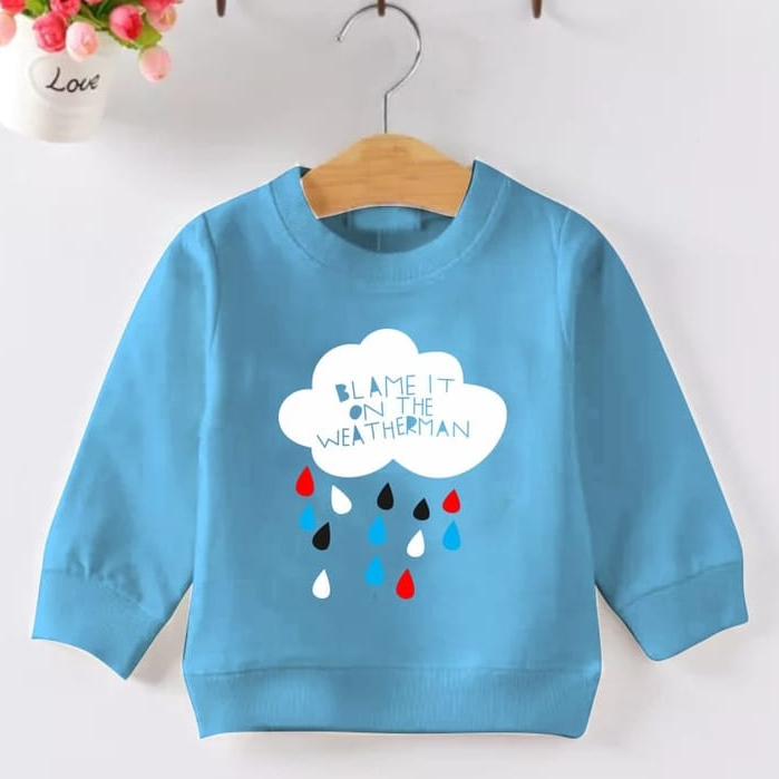 ZAHRA Pakaian Anak BLAME IT Sweater Fleece Anak Perempuan Umur 1 - 5 Tahun