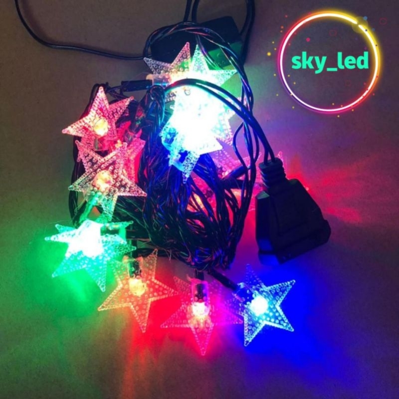 lampu tumblr bola Krystal bintang hati /lampu natal led /tumblr light/ tumblr led warna warni