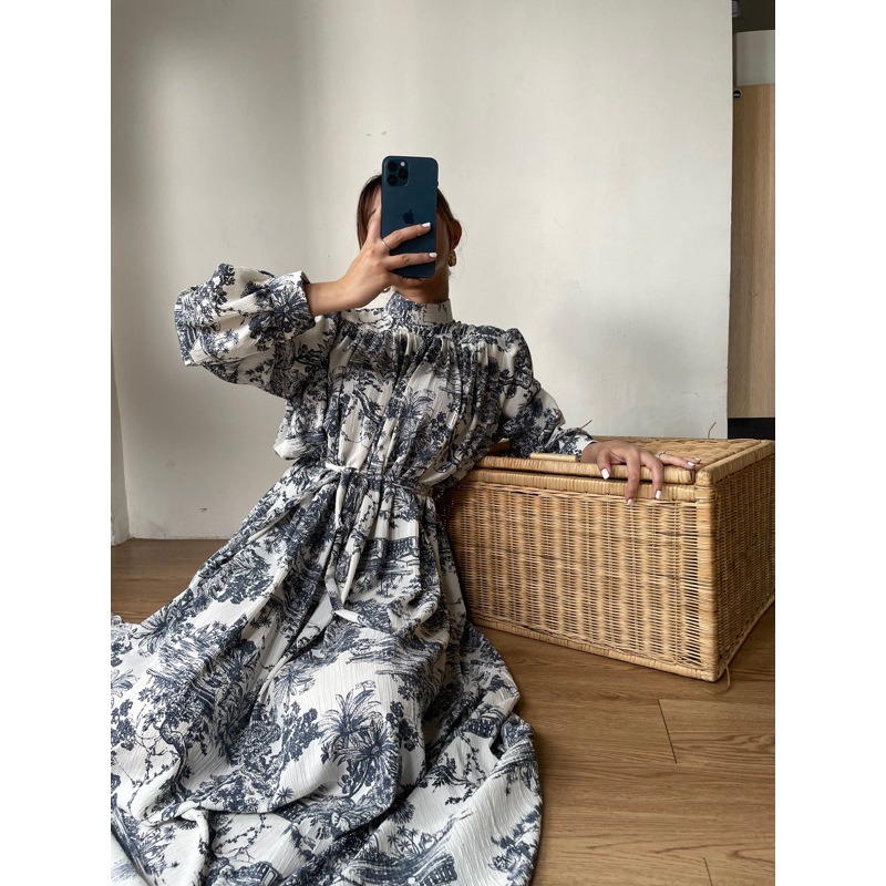Zéa - Milly - Dress Vintage Korea Motif Crincle