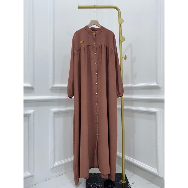 GAMIS CRINKLE POLOS HAWA MAXI LEBARAN FREE BROS SIMPLE MEWAH BAJU MUSLIM LEBARAN EID GAMIS KELUARGA