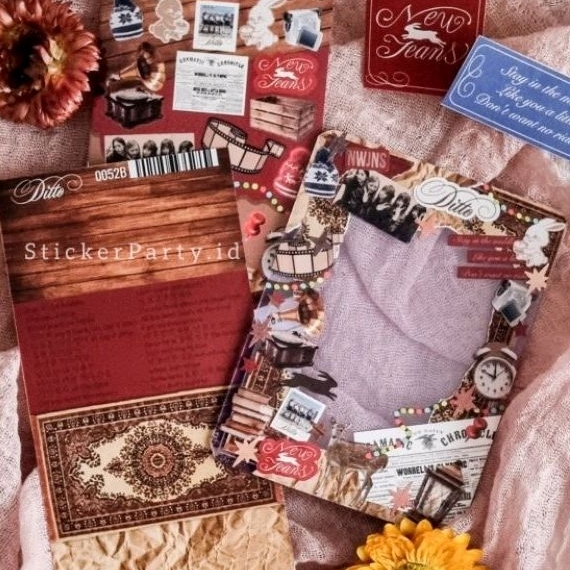 

Stiker Retro New Jeans Ditto Kpop Jurnal Tahan Air StickerParty 0052