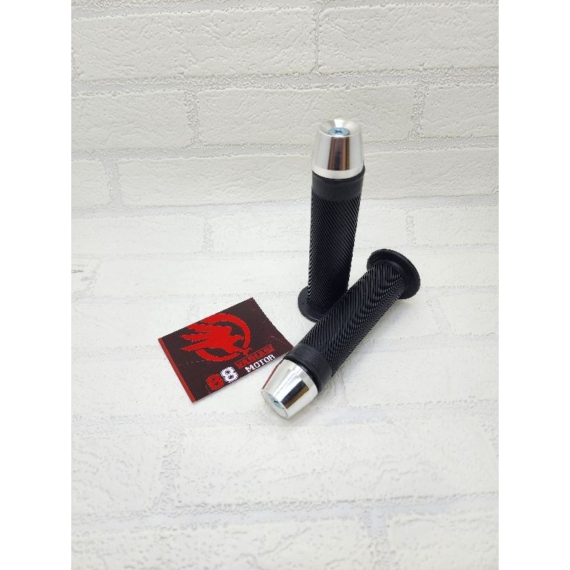 Handgrip Standar Bawaan Motor Plus Jalu Stang Mini Chrome