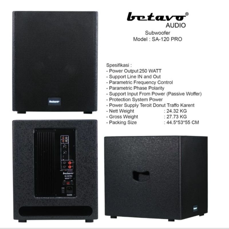 Subwoofer aktif betavo SA 12 PRO 12 inch original