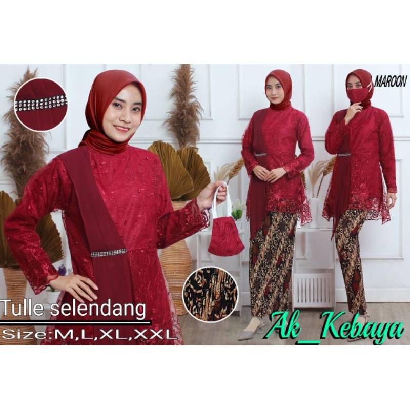 Atasan Kebaya Modern Kebaya Tulle Selendang