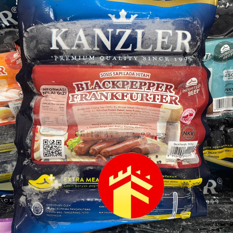 

KANZLER SOSIS SAPI LADA HITAM BLACKPEPPER FRANKFURTER 360 GR