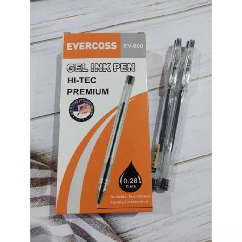 

12 Pcs Hi-tech gel pen 0,8 carinex 8803 microfine