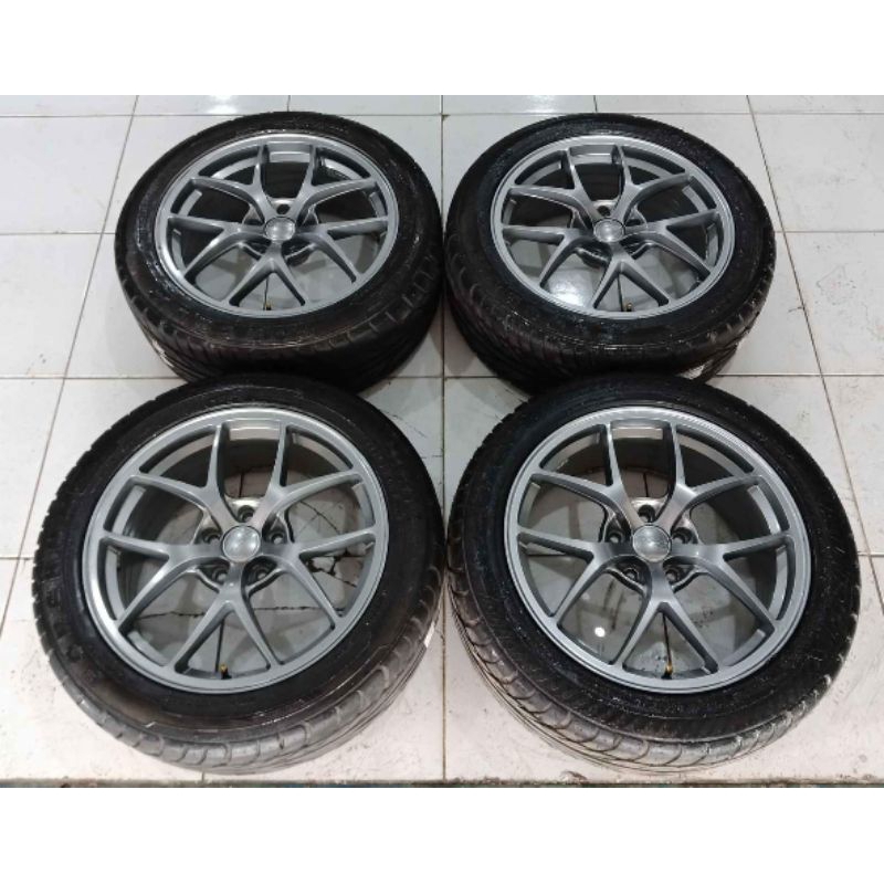 Velg Mobil Bekas BBS F1 Ring 18x8 Pcd 5x114,3 + Ban Hena 225 50 R18 Buat Innova Camry Terios Xpander
