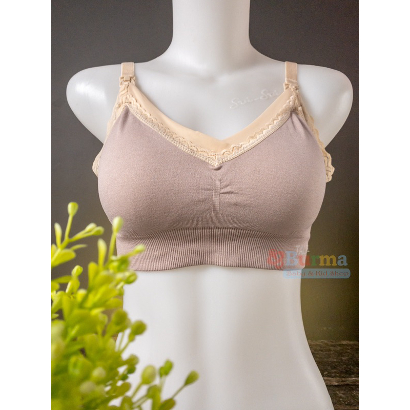 BRA MENYUSUI TALLY W87 | busa tipis | tanpa kawat | bahan rajut