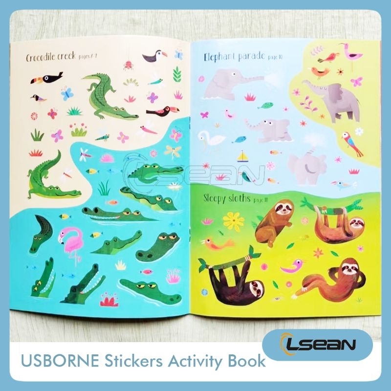 USBORNE Little First Stickers Preschool English Activity Buku Edukasi Pengetahuan Umum Anak