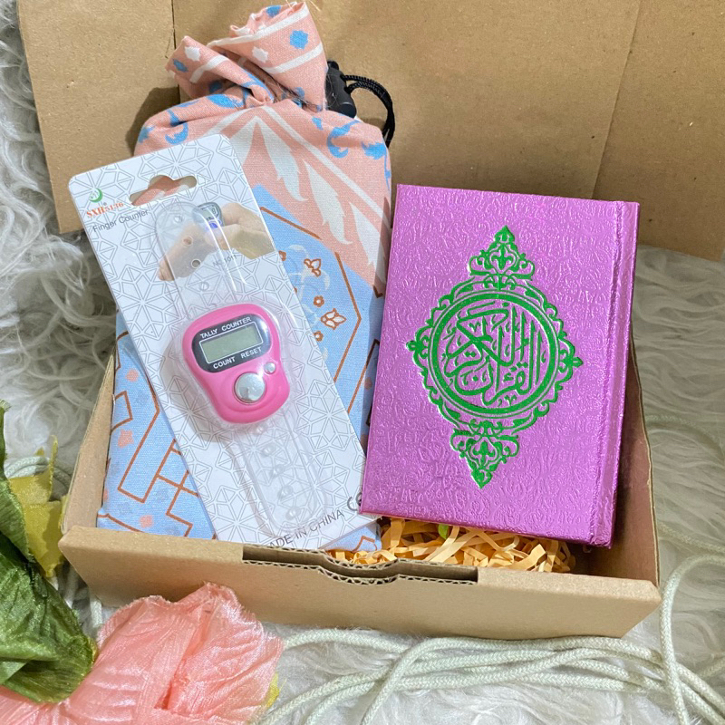 Paket AlQuran dan Sajadah Travel Tasbih / Hampers Lebaran Idul Fitri / Bingkisan Ramadhan / Parcel Lebaran / Souvenir Pernikahan Haji dan Umroh