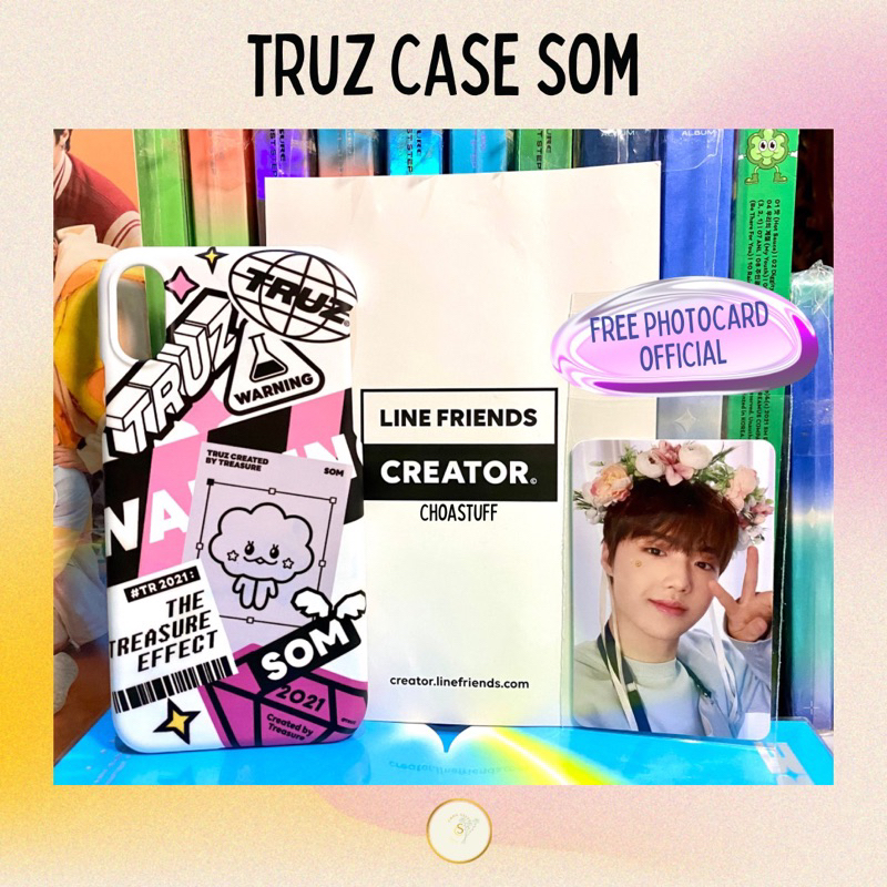 SALE TRUZ CASE IPHONE OFFICIAL LINE FRIENDS CREATOR SOM DOYOUNG TREASURE FREE PHOTOCARD OFFICIAL