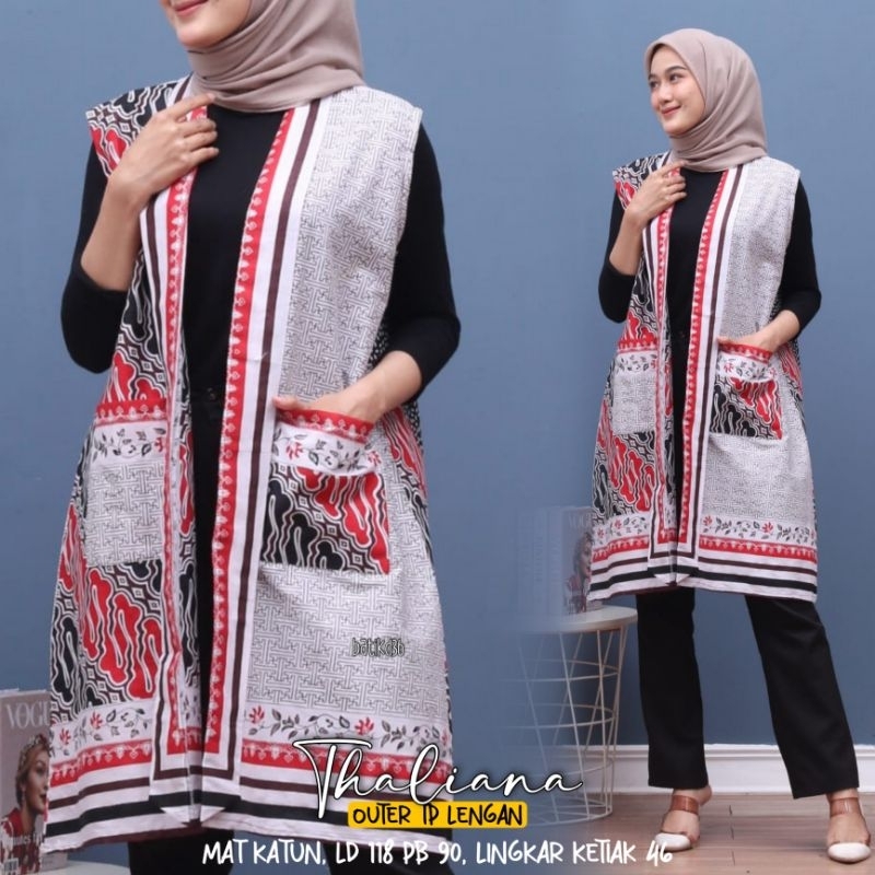 Outer batik jumbo katun halus baju cardi kasual wanita remaja ibu ibu cewek kekinian cardigan blazer rompi katun polos seragam kembaran bunga blazer cantik