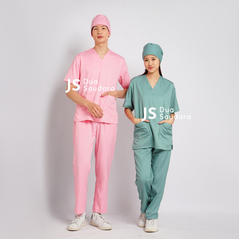 (NEW COLOR) BAJU OK/ BAJU JAGA / SERAGAM PERAWAT/ BAJU JAMAL/ MEDICAL SCRUBS/ BAJU OK LENGAN PENDEK