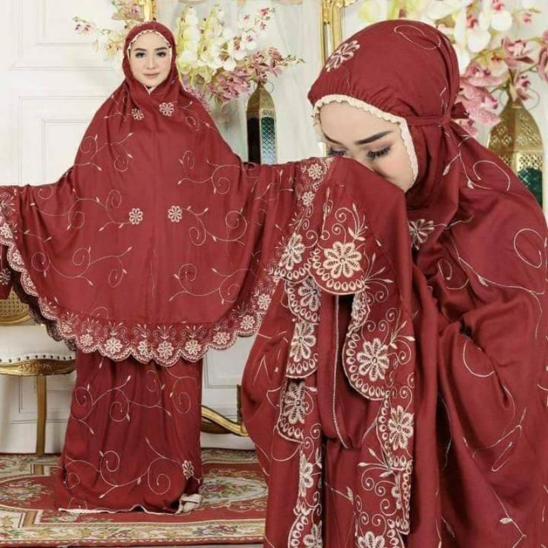 MUKENA GRASELA BORDIR JUMBO /KATUN MIKRO