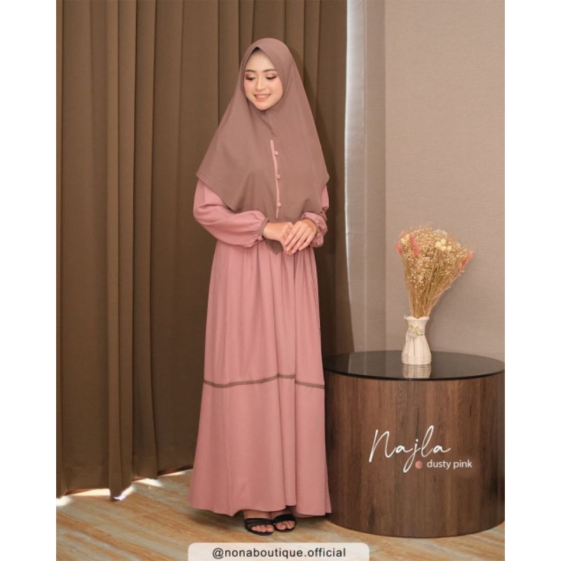 GAMIS DRESS NAJLA SET BY NONA READY STOCK