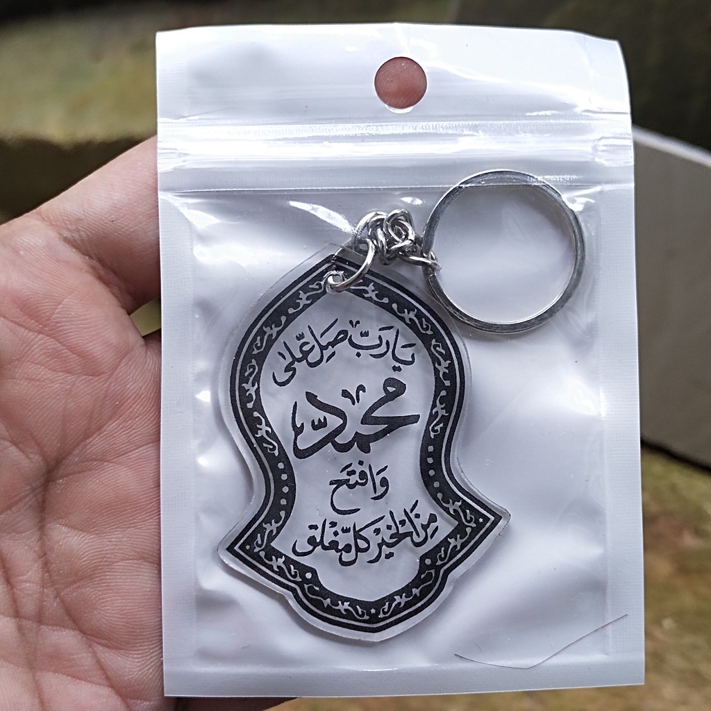 GANTUNGAN KUNCI  TRANSPARANT BENTUK TEROMPAH NABI