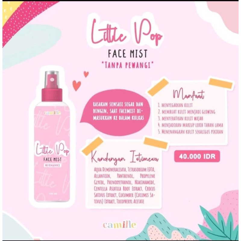 SIAP KIRIM‼️LITTLE POP FACEMIST CAMILLE BEAUTY