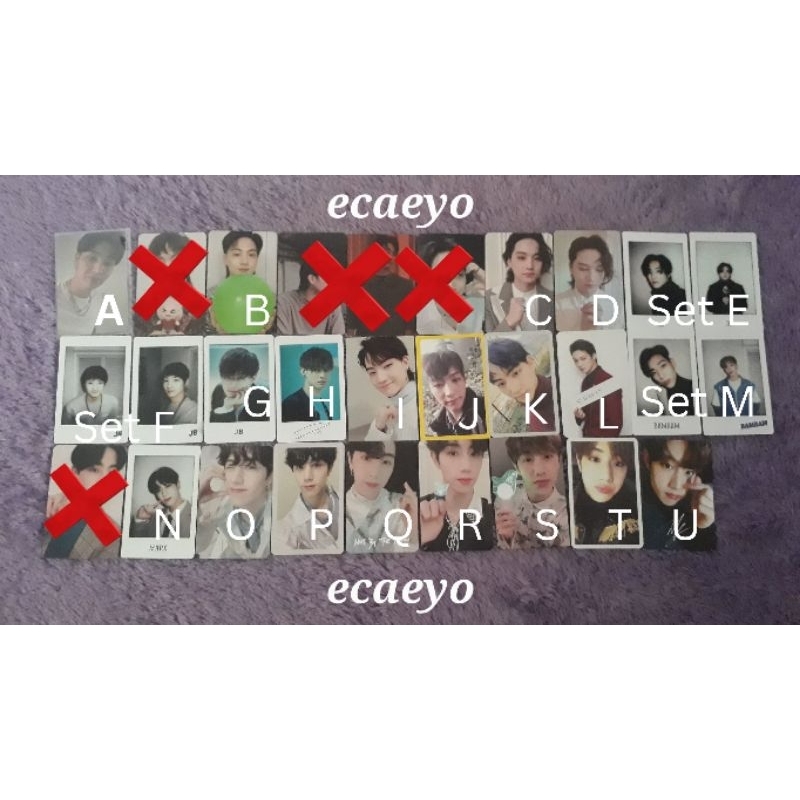 GOT7 Photocard PC JayB JB, Mark, Bambam dan Album DYE, Just Right, Present You, dll