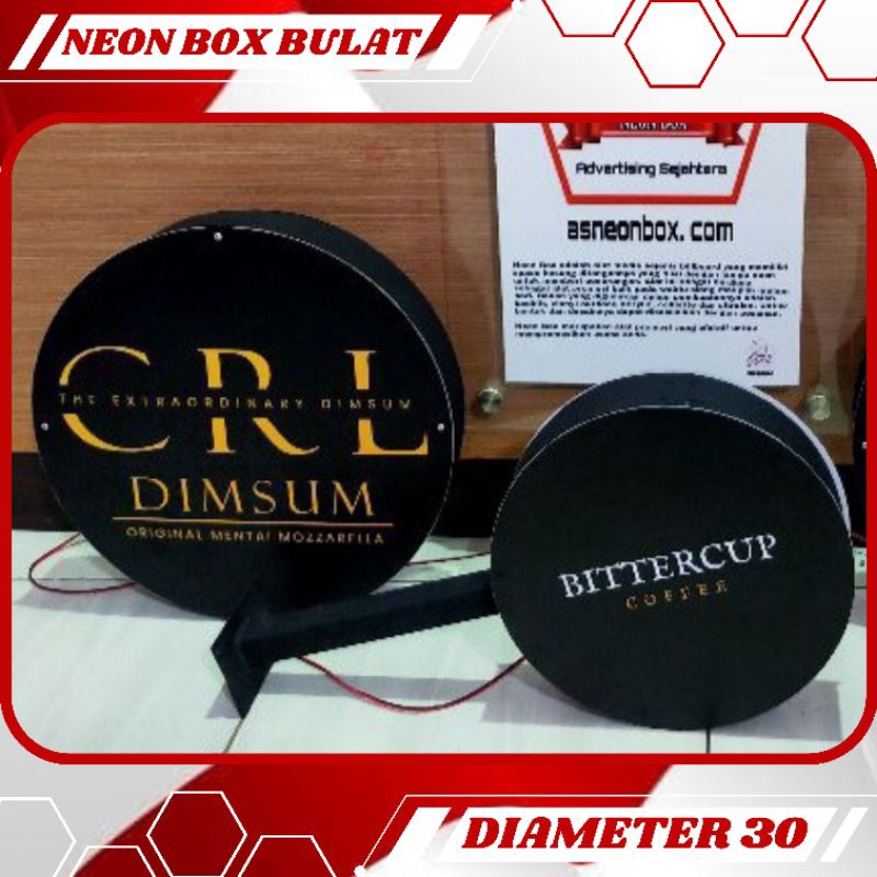 

NEON BOX 2SISI DIAMETER 30 FREE BREKET TEMBOK