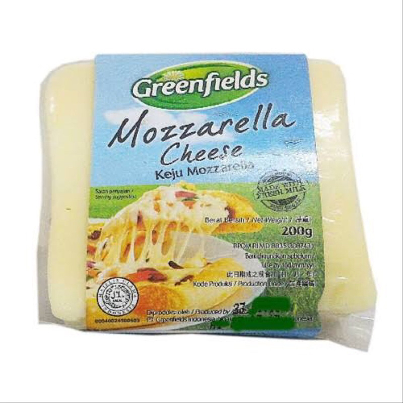 Mozzarella Greenfields 200grm / quickmelt/ keju mozza