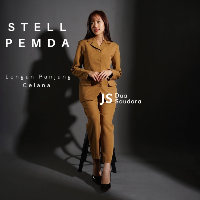 PEMDA LENGAN PANJANG CELANA PANJANG / KHAKI WANITA / KHAKI CELANA / SERAGAM PEMDA / BAJU PNS / SERAGAM PEMPROV / BAJU DINAS / SERAGAM DINAS