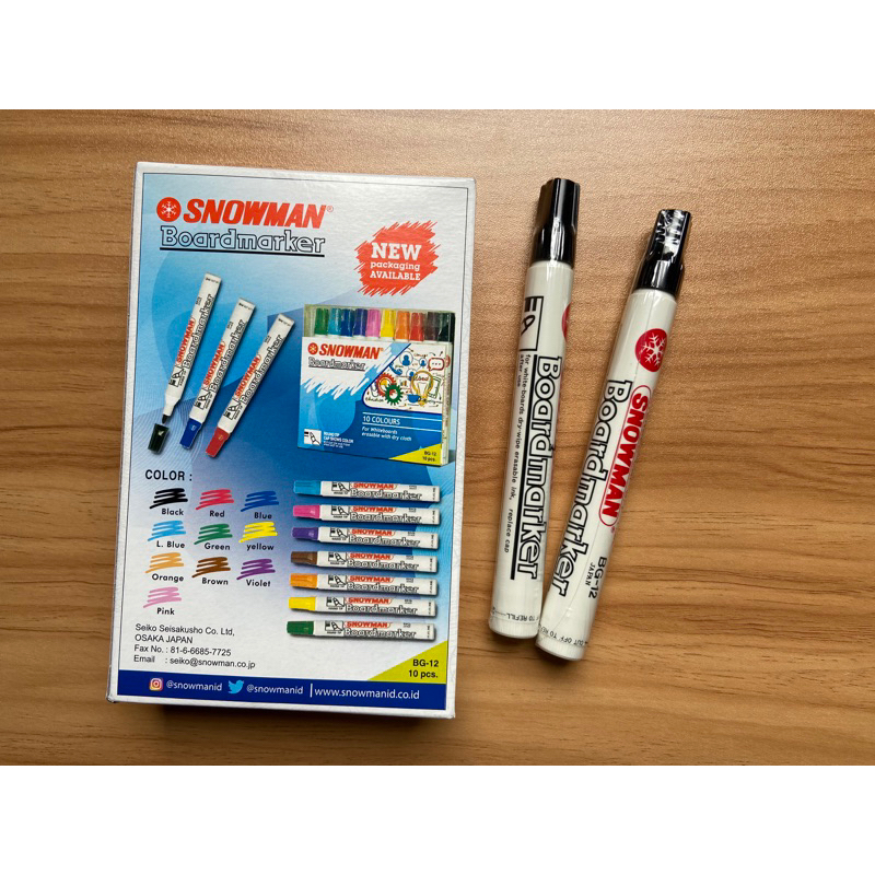 

Snowman Whiteboard Marker BG-12 Spidol / Spidol Snowman