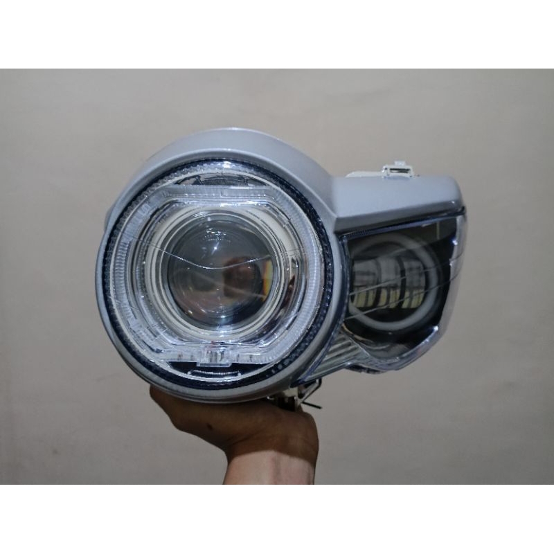 Lampu tiger pece set lampu biled  UPS sniper max 3 inch import set daymaker mini 3 mata lampu tiger 