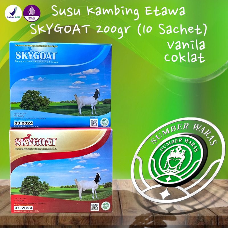 

Susu Kambing Etawa Full Cream SKY GOAT BPOM - Susu Etawa SKYGOAT Perbox Isi 10 Sachet