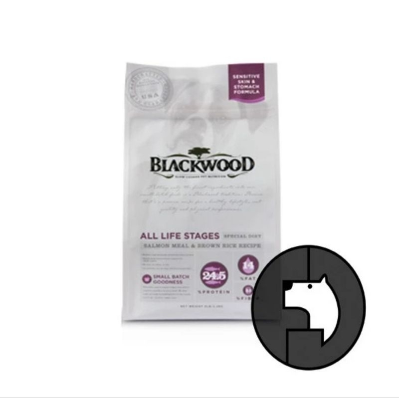 grab/gojek blackwood 13.6 kg dog all life stages 3000 salmon meal & brown rice makanan anjing