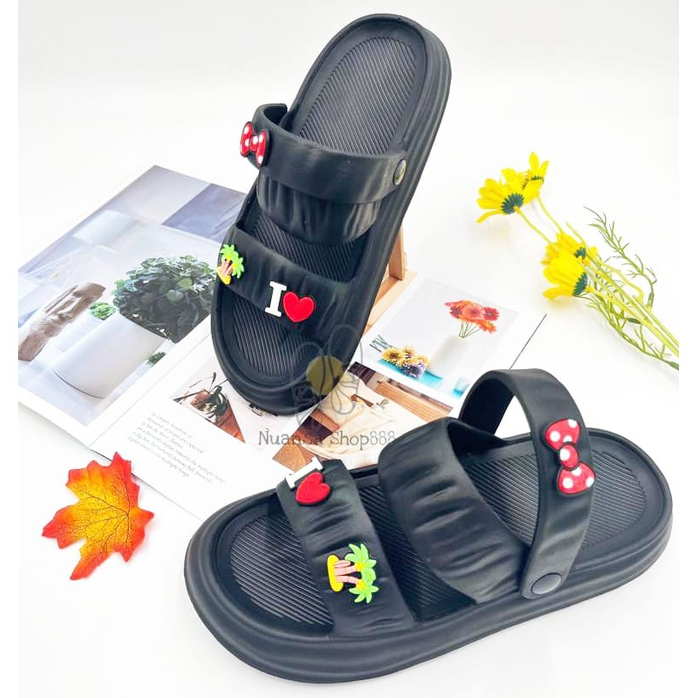 Sandal Wanita Dewasa Sandal Selop Jelly karet korean style tali belakang UK 36-40 HL-804