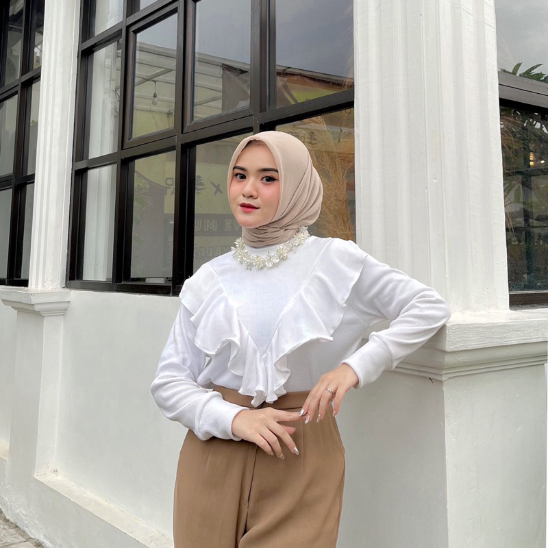 Azura blouse Cotton Rib Blouse Layer Byvitafa id