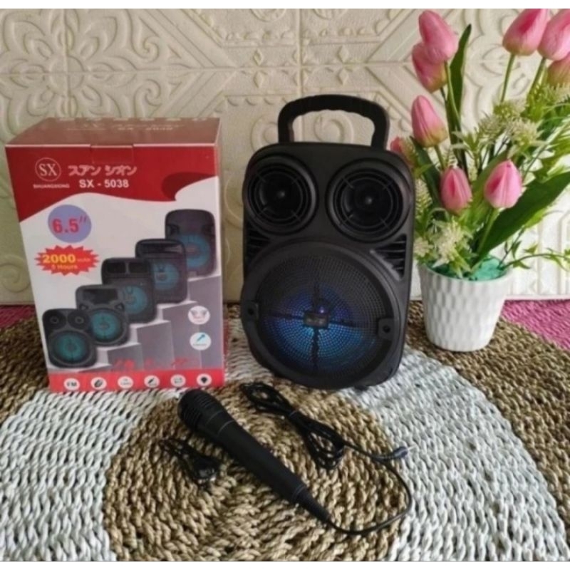 Speaker SX 5038 + Mic / Speaker Bluetooth / Speaker Karaoke