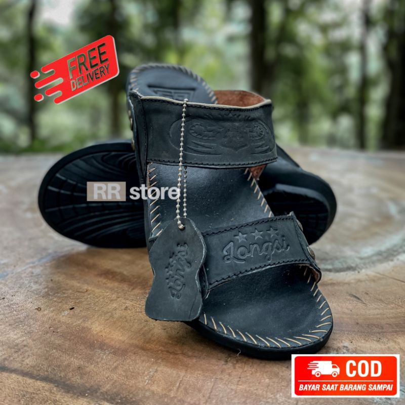 Longsi Sandal Kulit Premium / Sandal kulit Pria Premium / Sandal Kulit Original / Sandal Kulit / Sen