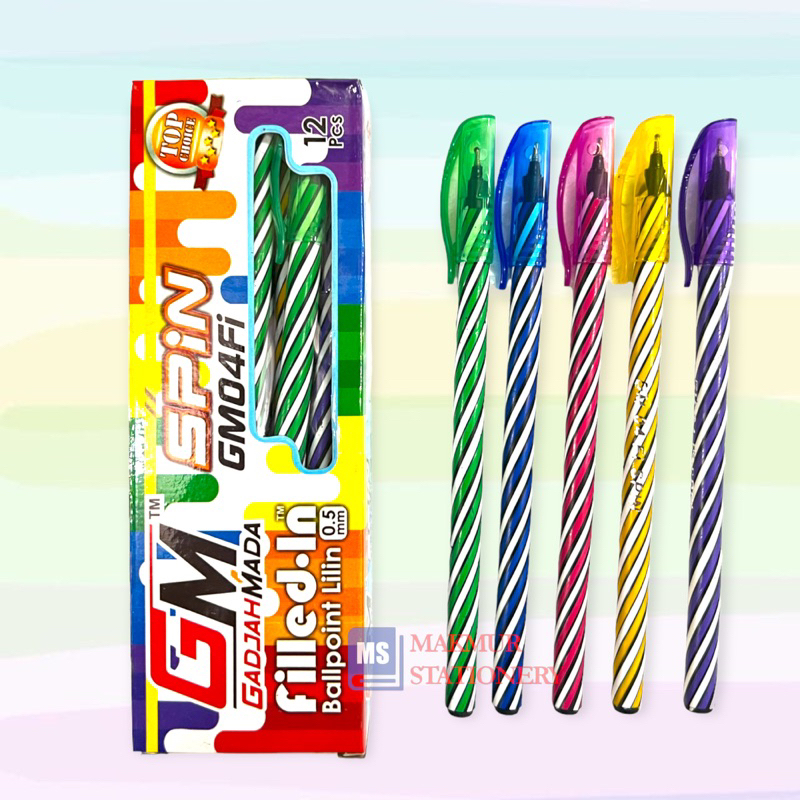 

Pulpen / Ballpoint / Pen GM04F1 SPIN (12 Pcs)