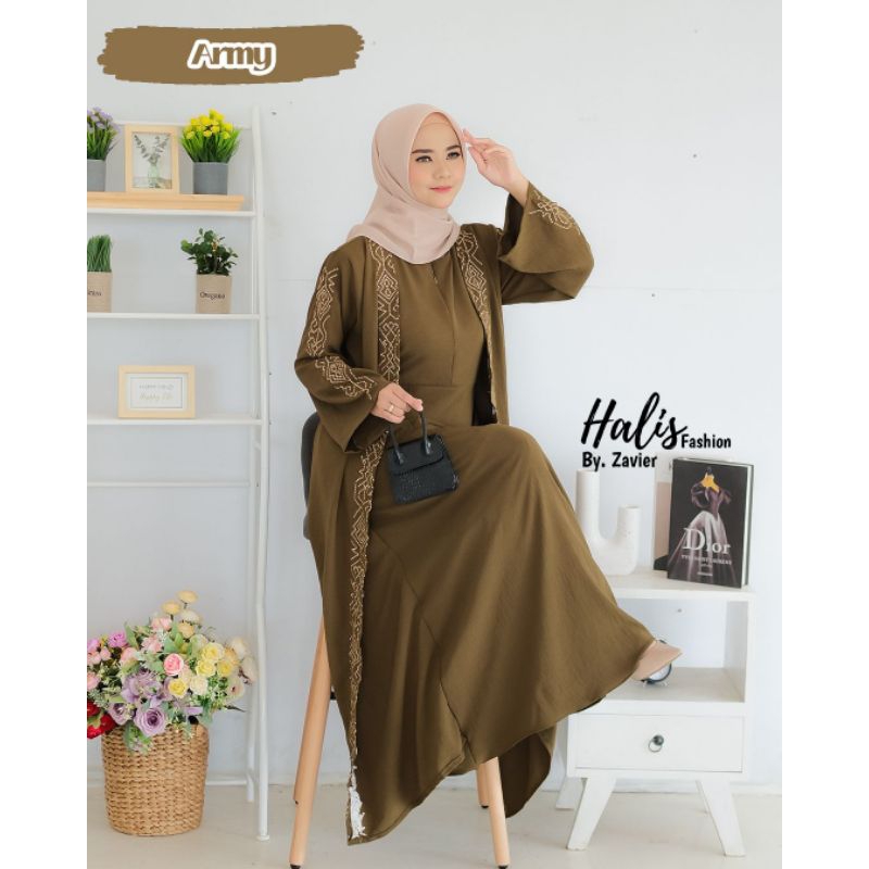 DRESS NAYLA CRINKLE ORI HALIS FASHION // GAMIS CRINKLE MUSLIMAH // DRESS WANITA