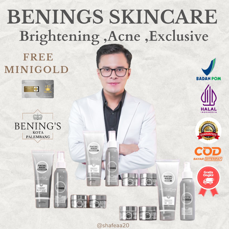 Benings Skincare By dr OKY PRATAMA Paket Brightening/Acne/Exclusive