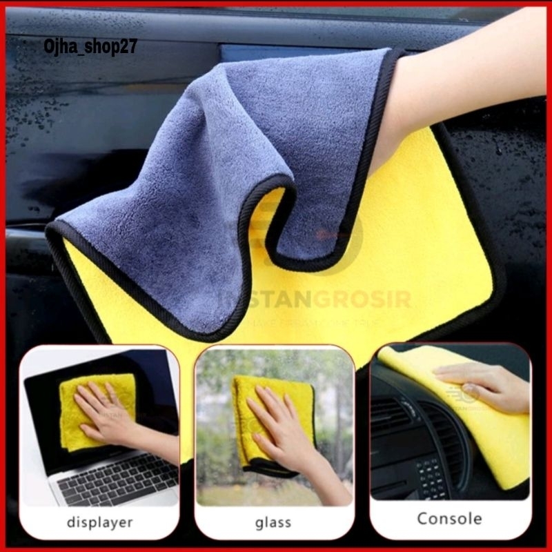 kain lap microfiber motor dan mobil serbaguna 30x30