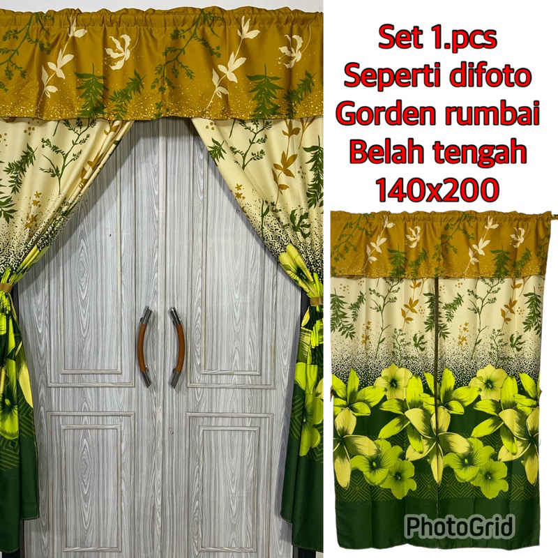 Gorden pintu serut belah tengah 140x200