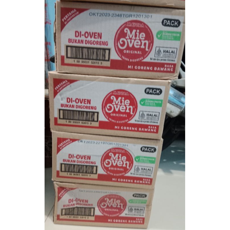 Mie oven Mayora goreng rasa bawang  1 dus isi 24 pcs