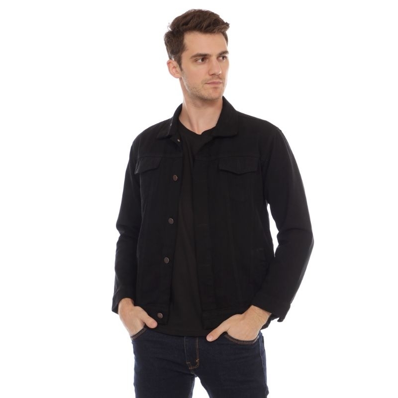 Chemistry - Jaket Jeans Pria Hitam Black Alexsander Mexico