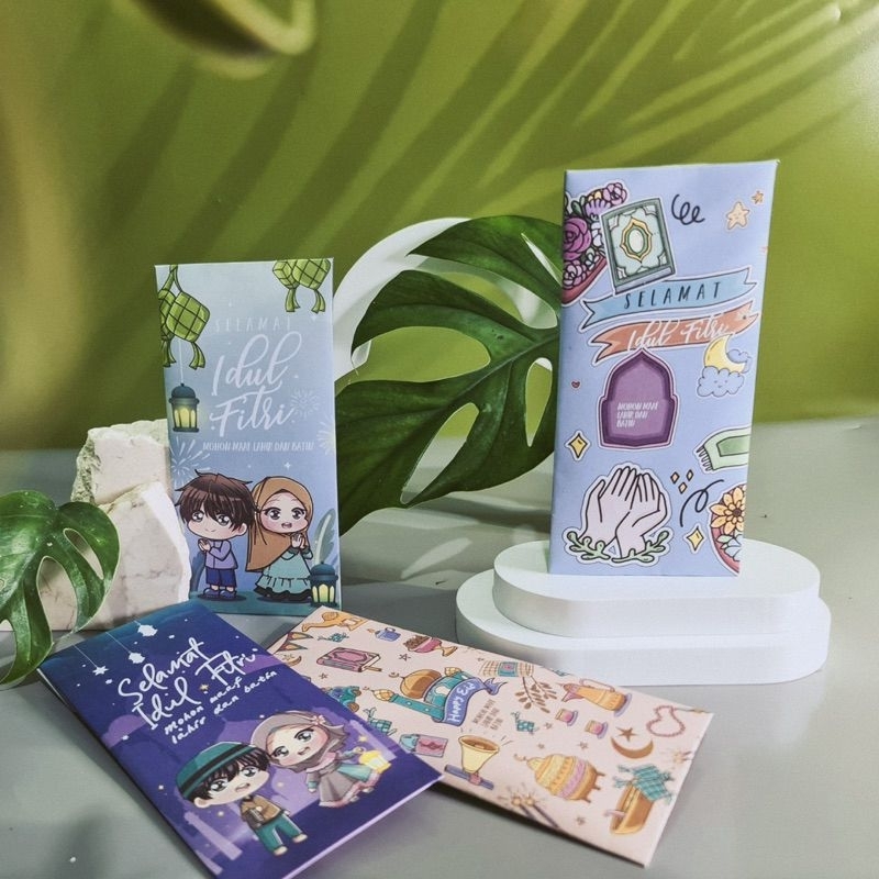 AMPLOP LEBARAN BESAR (UANG TANPA DILIPAT) | ISI 20 | BAHAN TEBAL 200GR | ANGPAO | AMPLOP LEBARAN PREMIUM TERBARU 2023