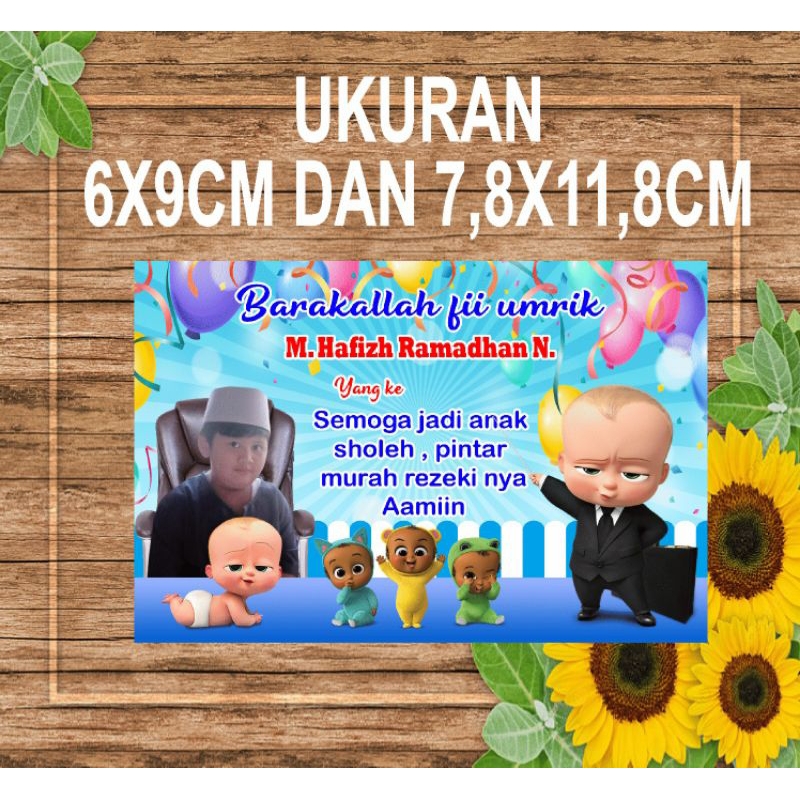 

stiker ulang tahun karakter baby boss per paketan,ganti nama foto dan tanggal
