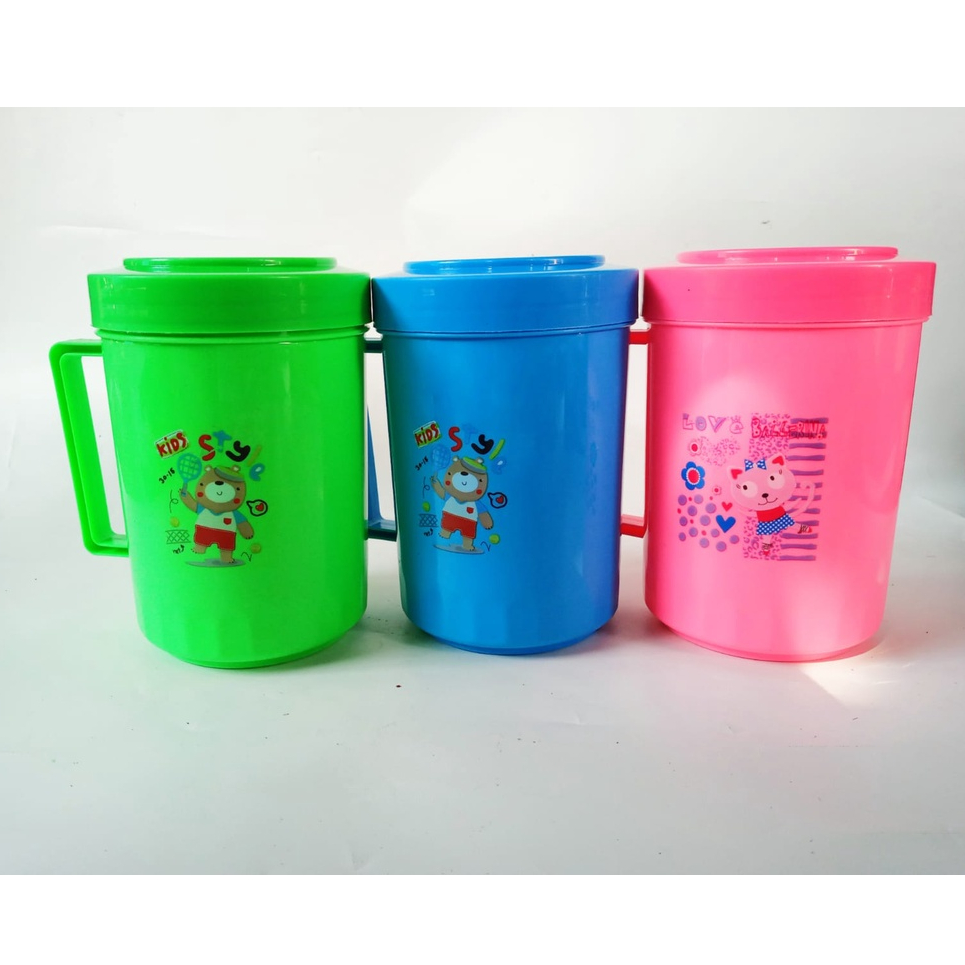 Mug Jumbo -+ 850 ML/Cangkir Plastik Jumbo/Mug Ulir Jumbo