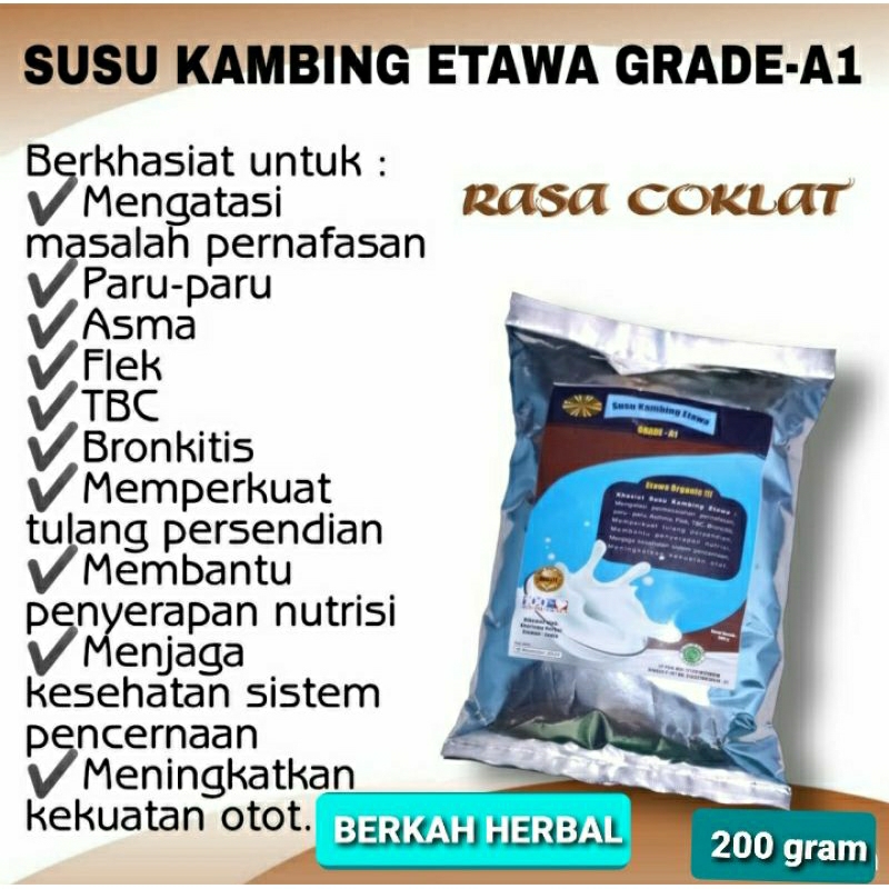 

SUSU KAMBING ETAWA GRADE A1 COKLAT 200Gr