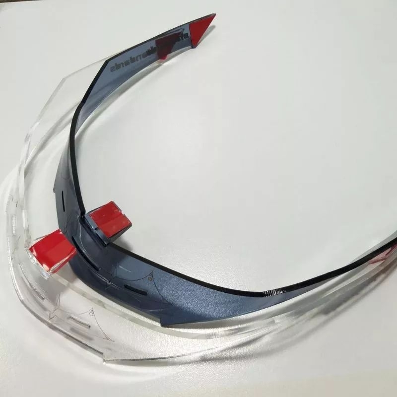 VISOR KYT NFR  NX RACE FLAT IRIDIUM BLUE RED