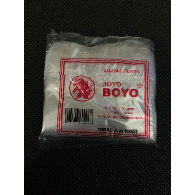 Kantong Plastik PP 1/2 Ons Joyo Boyo 6x10 isi 100 lbr/pack