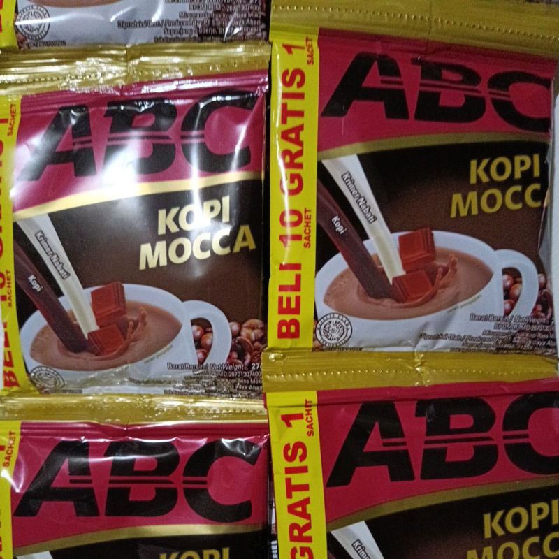 

KOPI BUBUK INSTAN ABC KOPI MOCCA 27g (10 bungkus/SERENTENG)