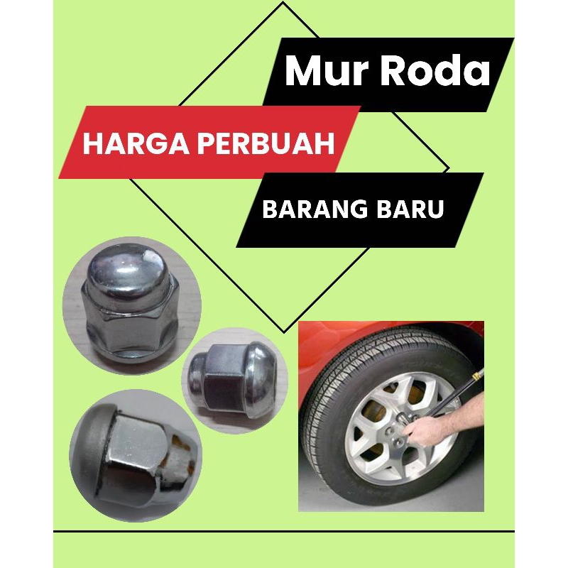 Mur Baut Roda Lug Nut Grand Civic, Civic LX, Civic Nova / Nouva