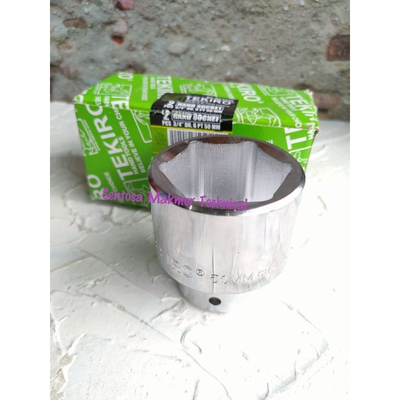 TEKIRO 3/4&quot; 50 MM Mata Kunci Sock Sok Soket Shock 50mm 6PT 12PT